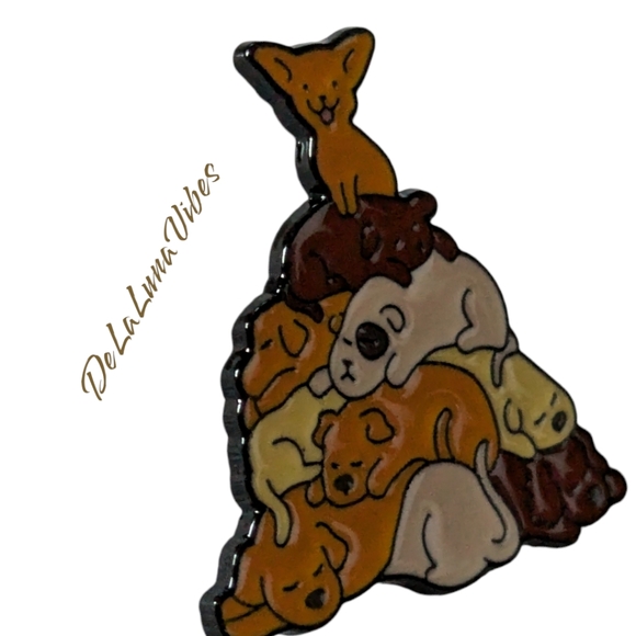 Jewelry - 3/$12 "Dog Pile" Enamel Pin 🐾